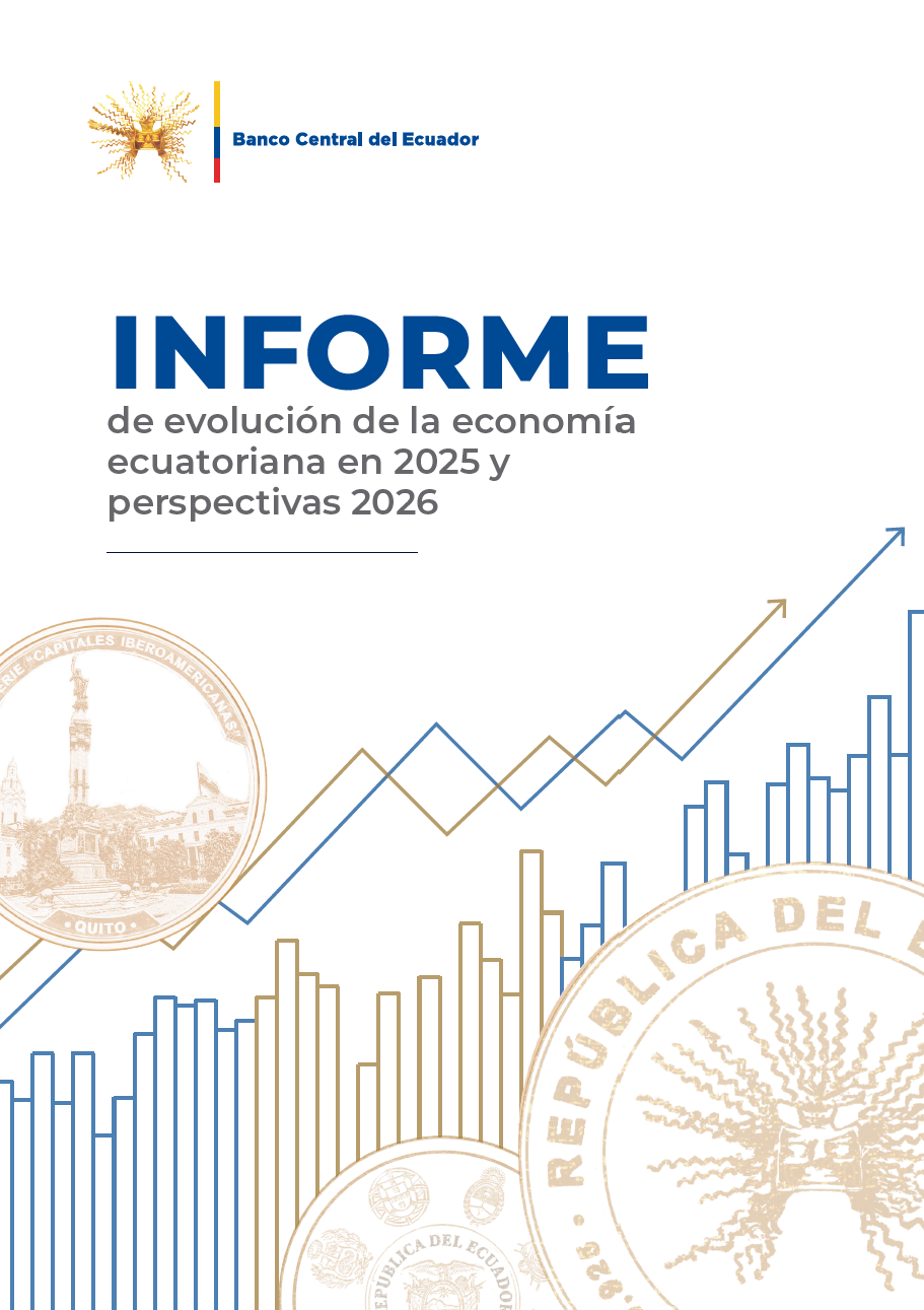 Portada del Informe de evolución de la economía ecuatoriana en 2025 y perspectivas 2026